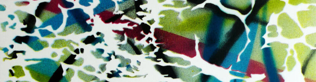 Eine abstrakte Struktur aus Graffitifarben